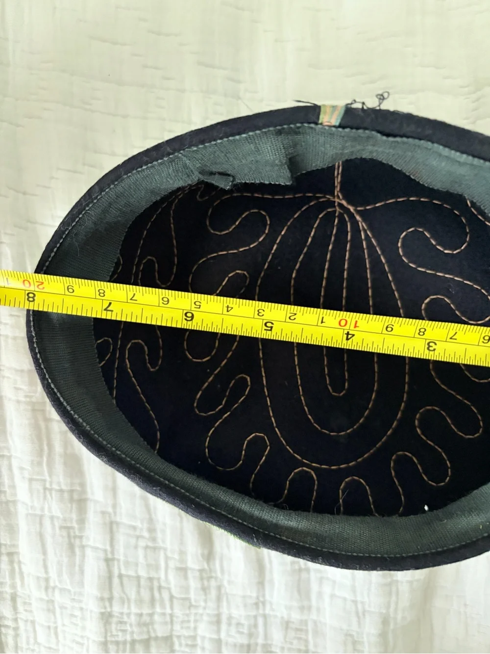 Vintage Black Embroidered Pillbox Hat - Women's Accessories